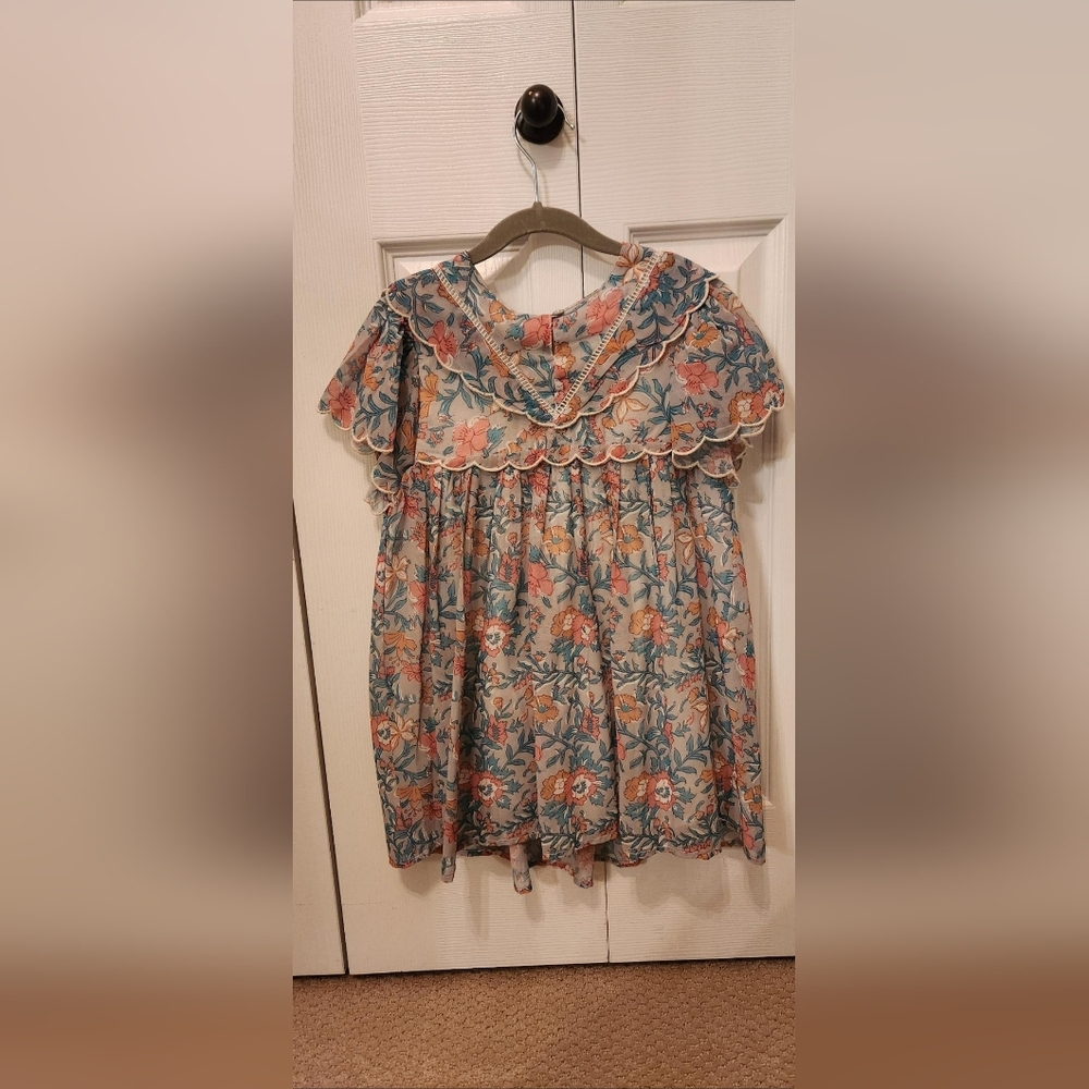 Floral Kids Dress with Ruffle Details